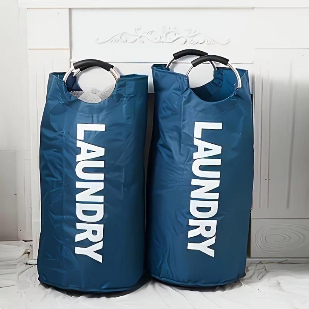 Padded Handle Waterproof Laundry Basket 82L Dirty Clothes Hamper  Laundry Room