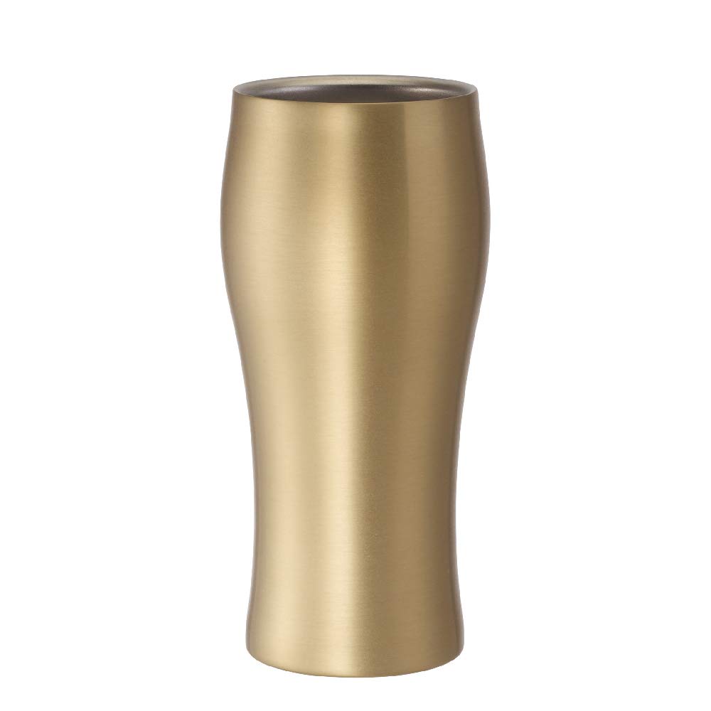 Doshisha Drinking Beer Tumbler, 420ml, Gold, DSB-420GD