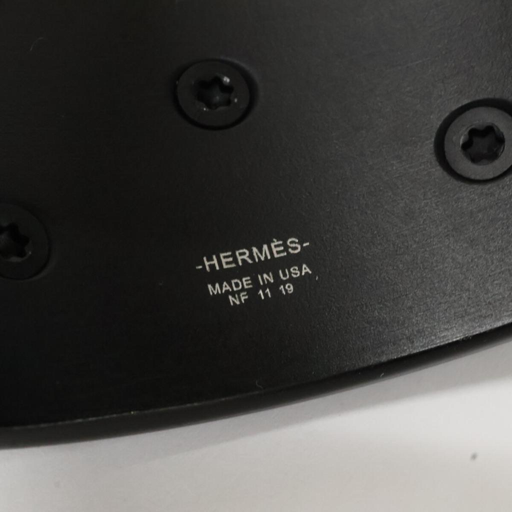 HERMES Excellent condition aluminum Collier de Sian Medor bracelet Bangle blackUsed