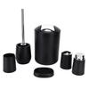 6Pcs Set Bathroom Accessories Set Electroplating Toothbrush Holder Trash Can Kit for Home
