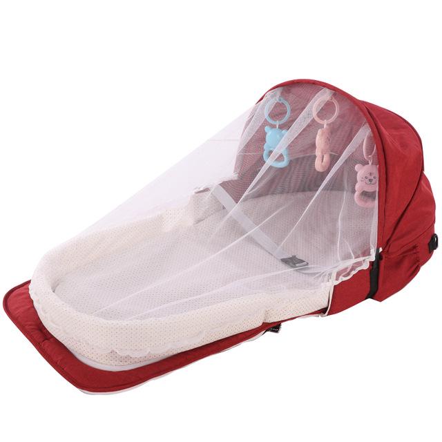 Baby Travel Portable Mobile Crib Baby Nest Cot Newborn Multi-function Folding Bed Child Foldable Chair with Toys Mosquito Net
