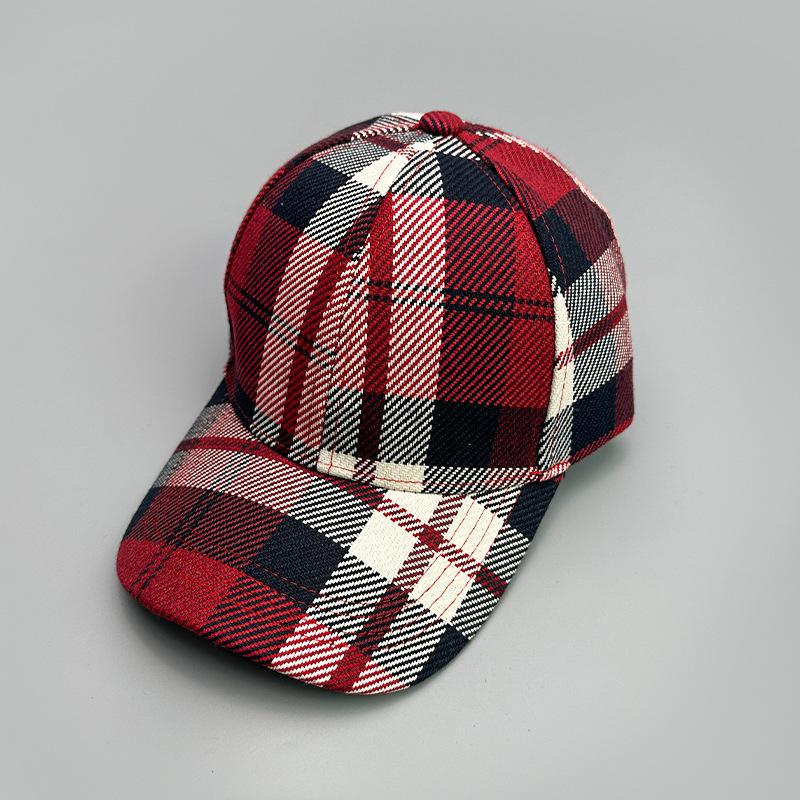 Classic Retro Plaid Striped Baseball Cap Men'S And Women'S Sunshade Casual Outdoor Fashion Cap