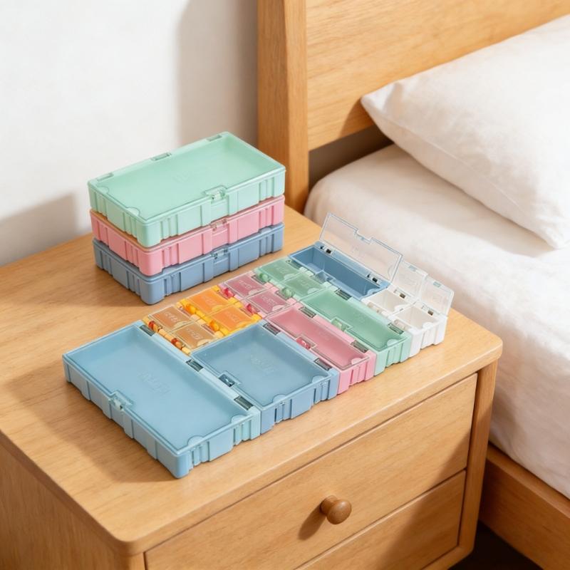 Interchangeable Mini Organizers Box Set Electronic Components Box For Beads Screws Fishing Tackle In Multiple Colors