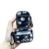 White chrysanthemum black edge striped apple earphone case for apple AirPods 1 earphone cover AirPods Pro 1