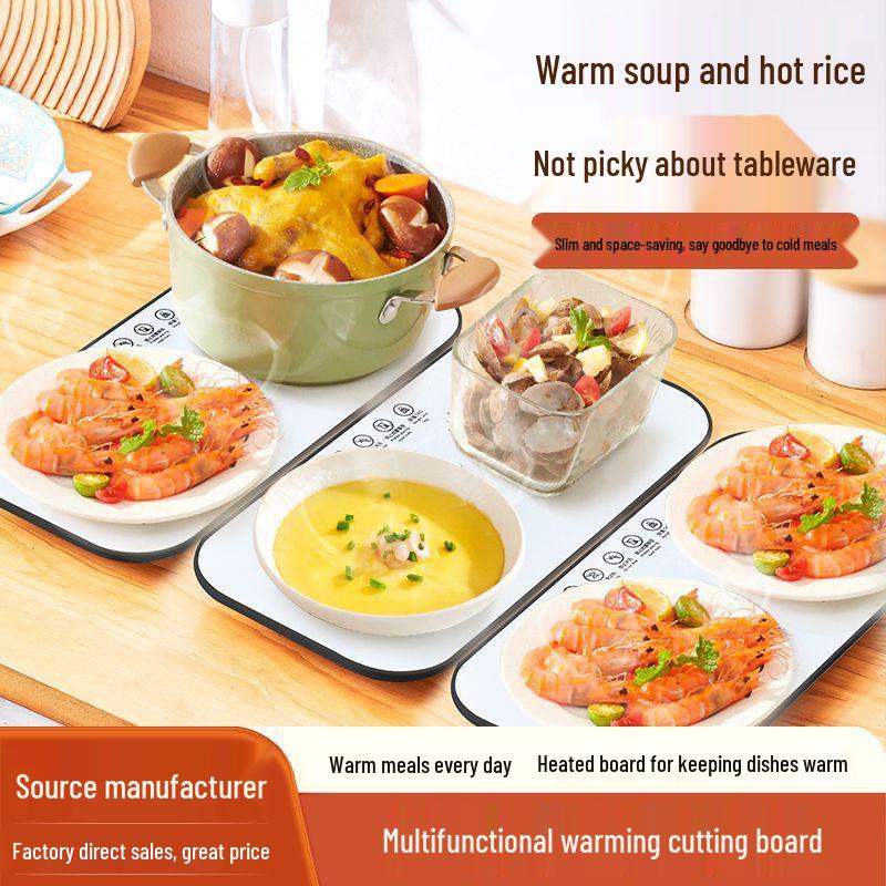 Multi-Functional Heated Cutting Board: Fast Heating & Heat Preservation Pad for Home Use