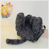 Black Cat Ragdoll Plush Bag - Cute Kitten Cartoon Gift for Children