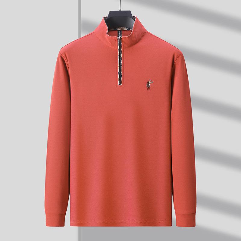 High Quality Breathable Men'S Long-Sleeved Polo Embroidered Men'S Cotton T-Shirt Men'S Polo Shirt Top Trendy