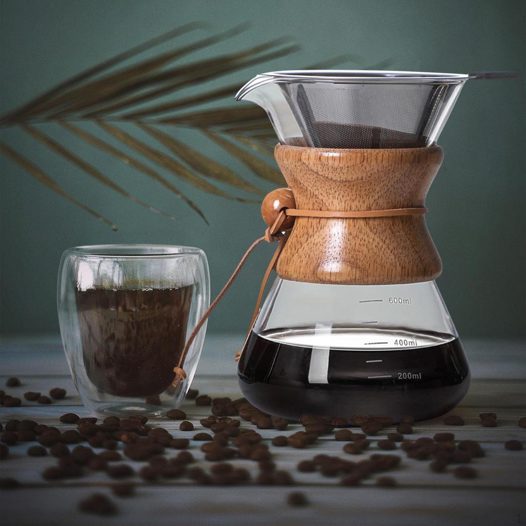Pour Over Kaffeebereiter mit Edelstahlfilter für den Shop
