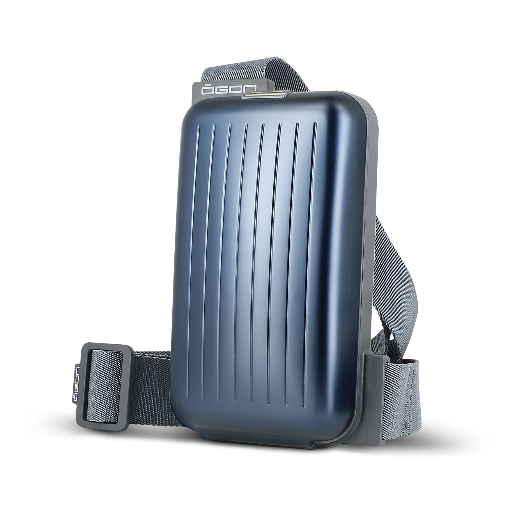 

Sling Bag PHONE BAG Aluminum Body Bag Shoulder Bag Made in France Red Dot Design Award [ÖGON -DESIGNS-] [OGON] (Navy) 11x19x4.5cm Темно-синій