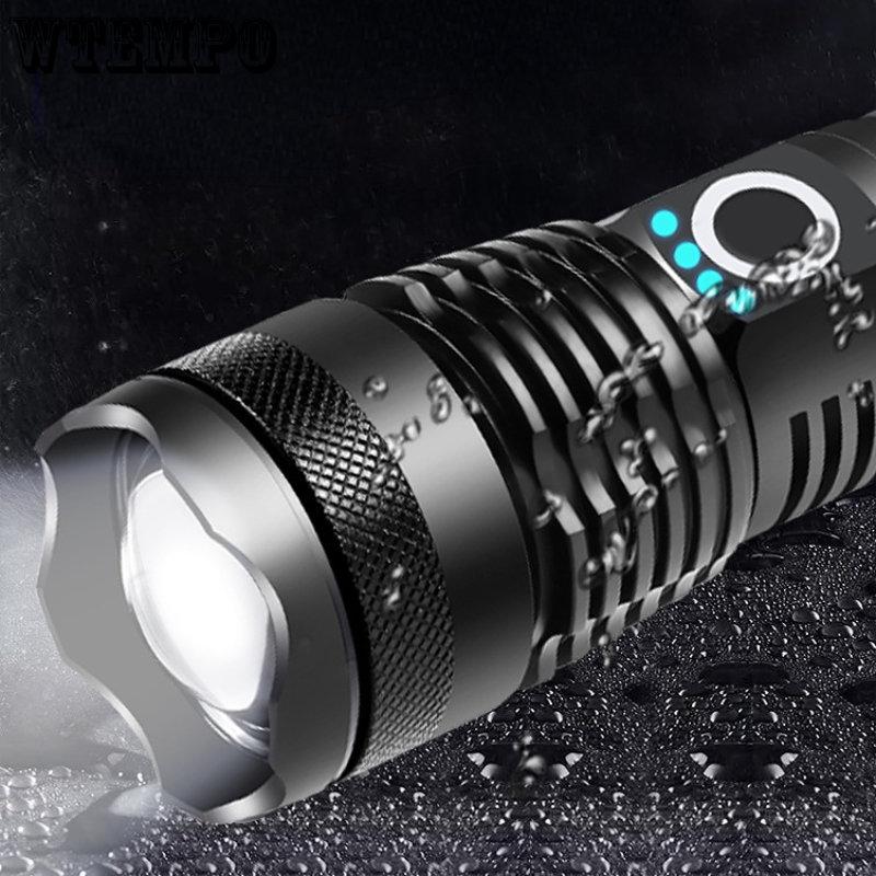 P50 Strong Light Flashlight LED Distant Light Multi-functional Telescopic Outdoor USB Rechargeable Lighting Flashlight