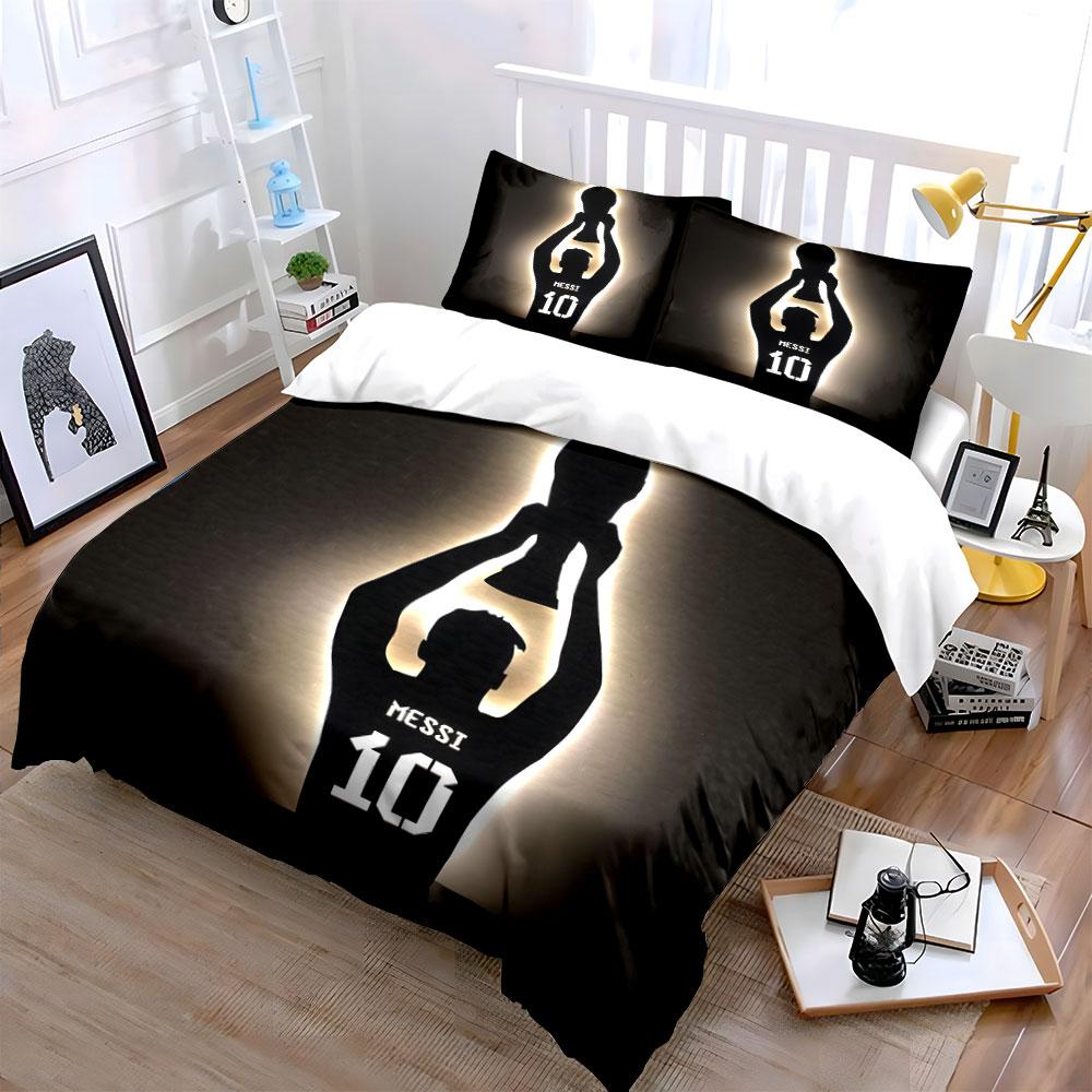 Silhouette holding a trophy. Bedding sets Duvet cover sets Duvet covers Pillowcases(1 * Duvet Cover 2 * Pillowcases, without duvet insert)