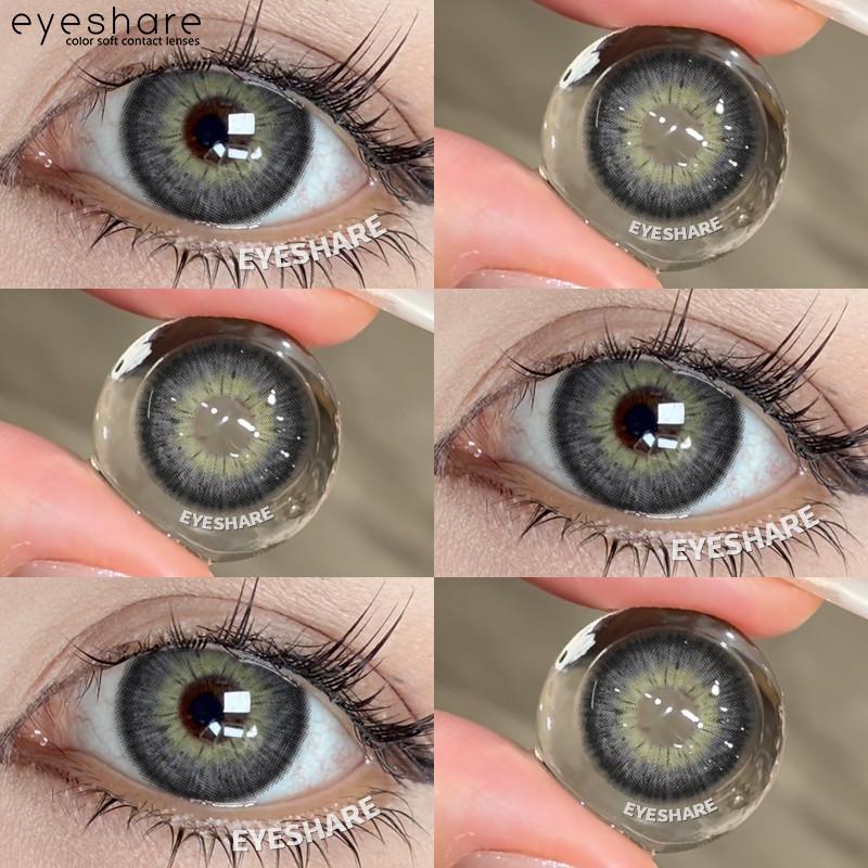 COD Eyeshare 1 Pair Blackspot Gray Contact Lenses for Eyes Natural Brown Eye Softlens Yearly Blue Lens Green Contacts