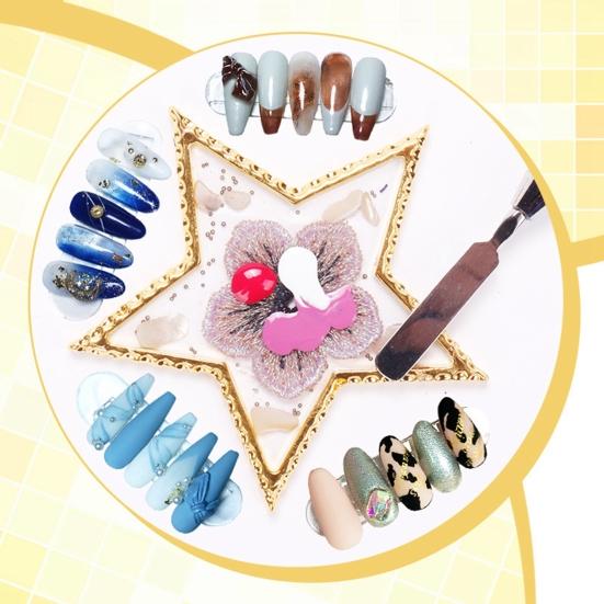 

Форма бабочки Diy Nail Art Маникюр Смешать цветовую палитру Инструмент