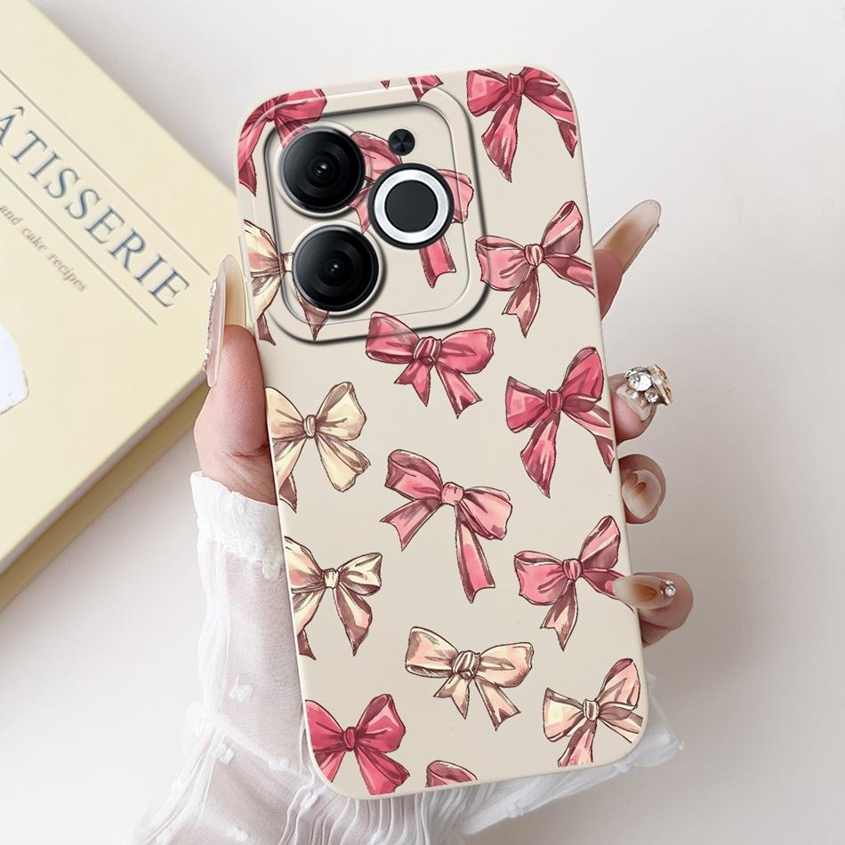 For Itel A80 Beautiful Bow Rose Painting Phone Case For Itel A80 A671L A671LC Shockproof Soft Silicone Cases