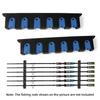 1 Pair Horizontal Fishing Rod Rack Wall-mounted Fishing Pole Holder for Garage and Boat