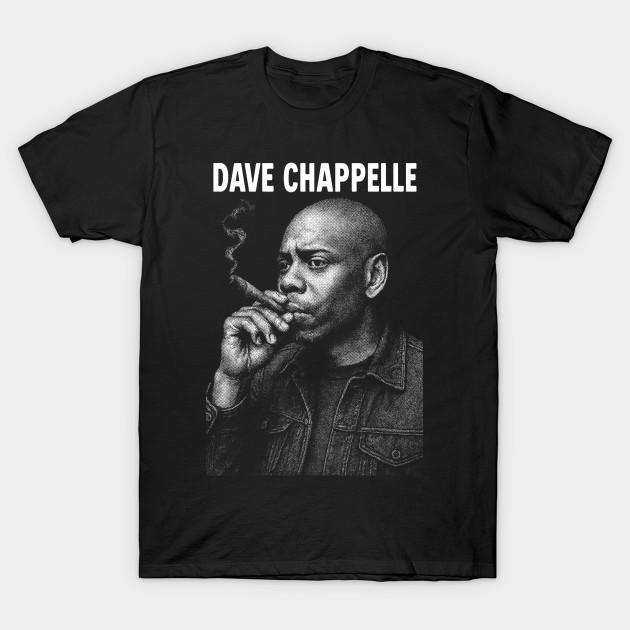 

Men Black Print T-shirt Dave Chappelle // Tgrl No-Cut Transfer Paper Print Cotton Tshirt 2XL чорний