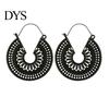 Women C Shape Hollow Hoop Earrings Vintage Party Club Pub Cocktail Jewelry Gift