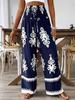 2025 Trendy European-American Women's Printed High-Waisted Wide-Leg Pants