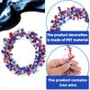 Patriotic Red, White, & Blue Star Wreath with Colorful Vine and Pull Flowers