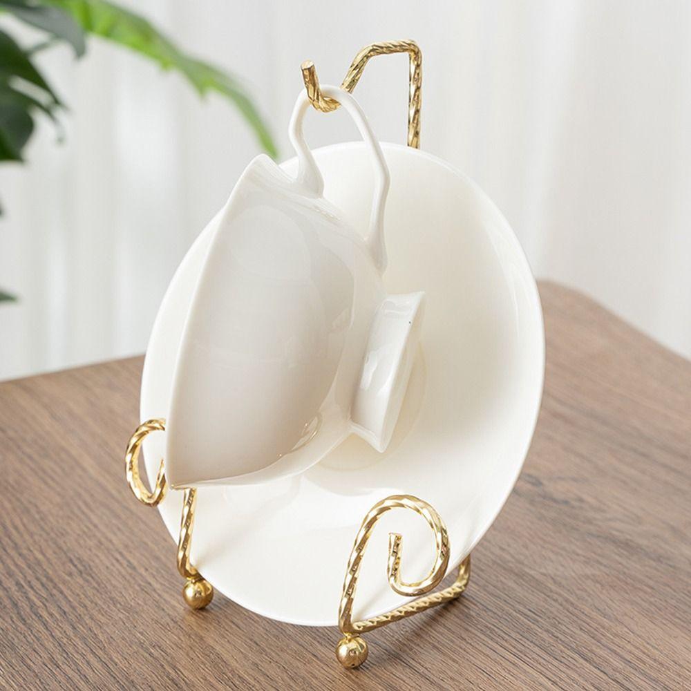 Metal Tea Cup Storage Rack Storage Organizer Coffee Cup Holder  Tray Tea
