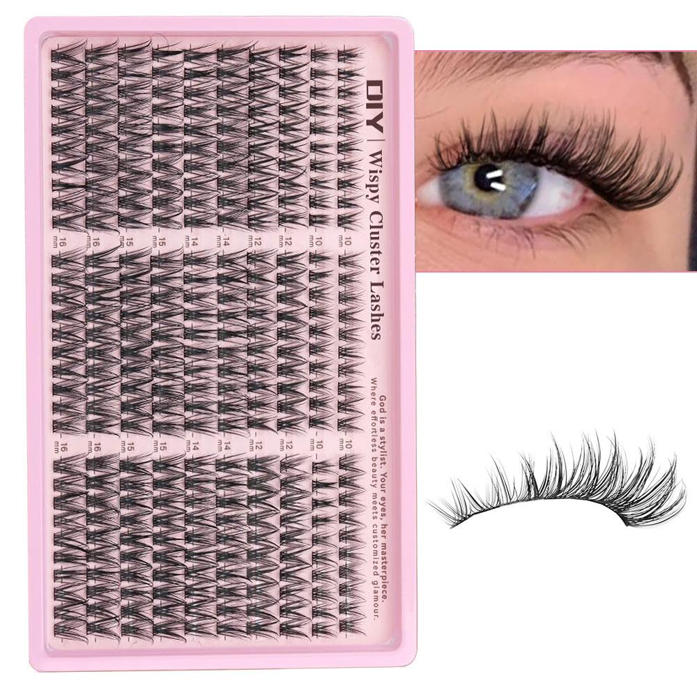 Popular False Eyelashes Diy Segmented Single-Cluster Self-Grafting From 30 Rows Of Large-Capacity Mixed Natural Models