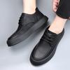 Fashion Lace-Up Men Casual Shoes Men's All-match Genuine Leather Sneakers Waterproof Vulcanized Shoes Men 2024 ComforthableWalking Shoes