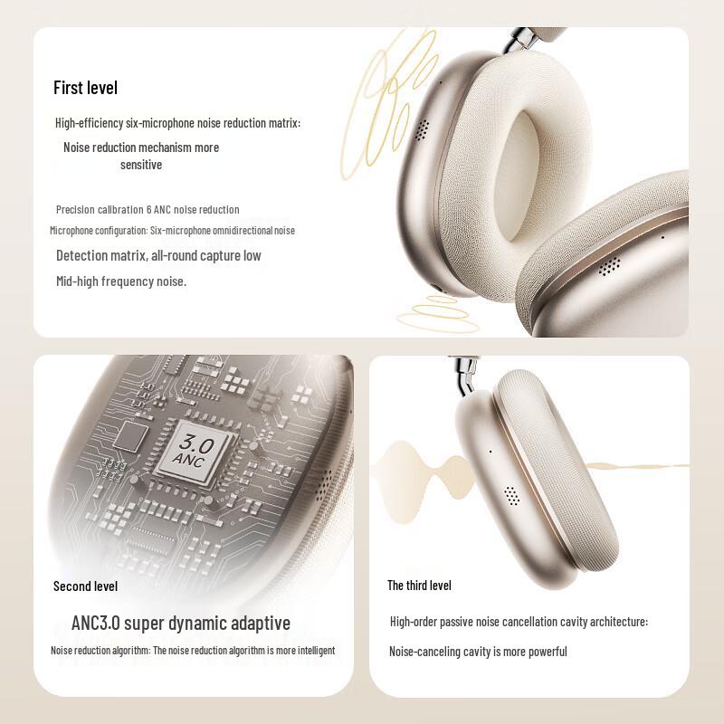 iKF Mars Noise-Cancelling HiFi Over-Ear Headphones