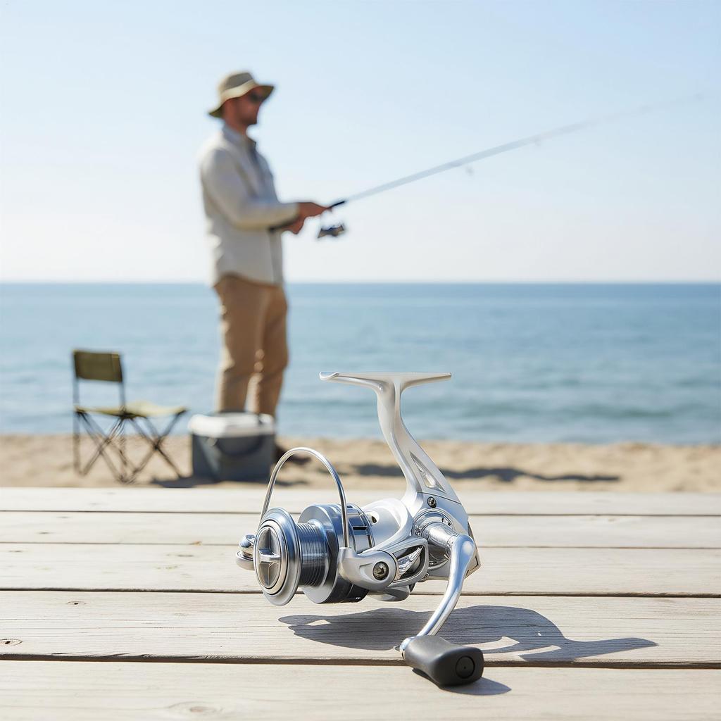 Fishing Reel Lightweight Metal Freshwater Spinner Reel For River Stream Pond Lake Freshwater Bass Trout Catfish Shore Pier