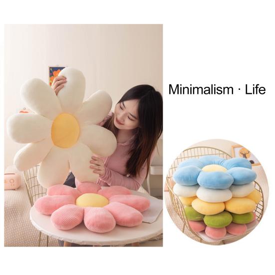 Flower Shaped Pillow Elastic 3 Colors Available 6/8 Petals PP Cotton Filling Supportive Throw Pillow for Bedroom Living Room Office