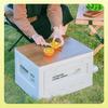 Venkovní úložný box Skládací box Camping Organizační box Kufr na oblečení Odnímatelné dřevěné víko Úložný box