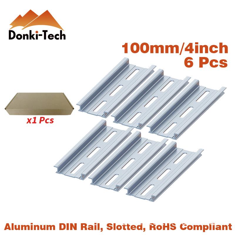 Aluminum Alloy Electrician Slide Rail - 4/8/12 Inch Top Hat Slotted Rail for Mounting Hardware Components
