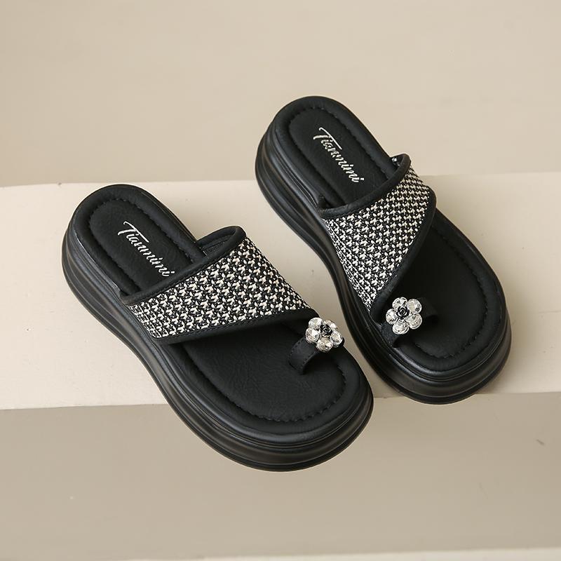 CRLAYDK Womens Slide Sandals Wedge Shoes Casual Summer Platform Dressy Flip Flops Ladies Beach Walking Travel Outdoor Slippers