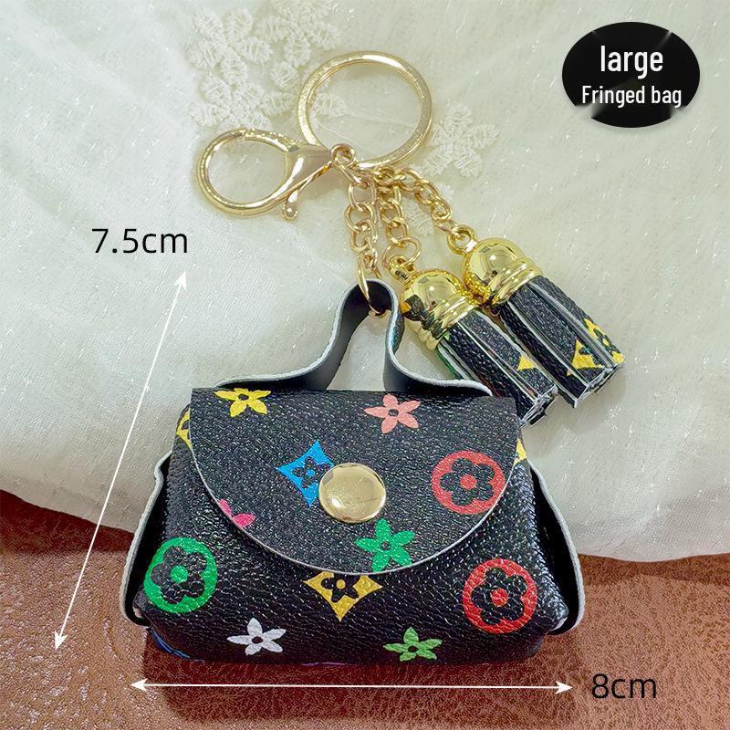 Leather Coin Necklace Pendant with Long Rope & Earphone Case