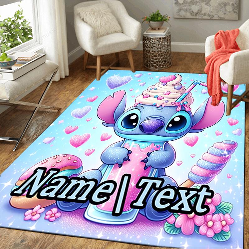 Custom 1Pc Lilo Stitch Fantasy Island Rug Office Carpet Indoor Outdoor Entrance Doormat Nonslip Soft And Comfortable Living Room D916303