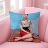 Popular Fashion Chinese Sexy Model LLiu Wen Cushion Cover Pillowcase Short Plush Invisible Zipper Room Sofa Cushion Cover