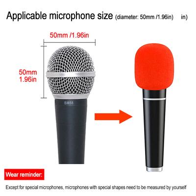5pcs Thicken Microphone Foam Mic Cover Professional Studio Wind Screen Protective Shield Soft Sponge Microphone Cap Mic Cover