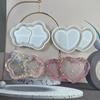 1 Pcs Double Heart Shape Tray Resin Mold Cloud Coaster Silicone Molds DIY Five-pointed Star Epoxy Resin Storage Dish Plate Mould