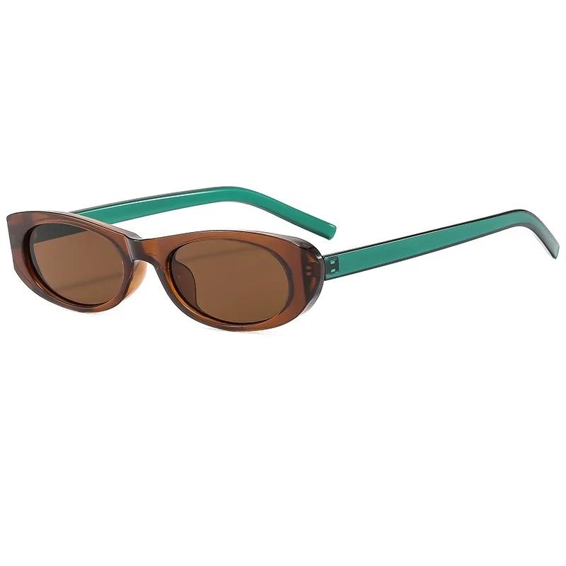 Vintage Cat Eye Oval Sunglasses Women Designer Fashion Trendy Small Frame UV400 Protection Sun Glasses