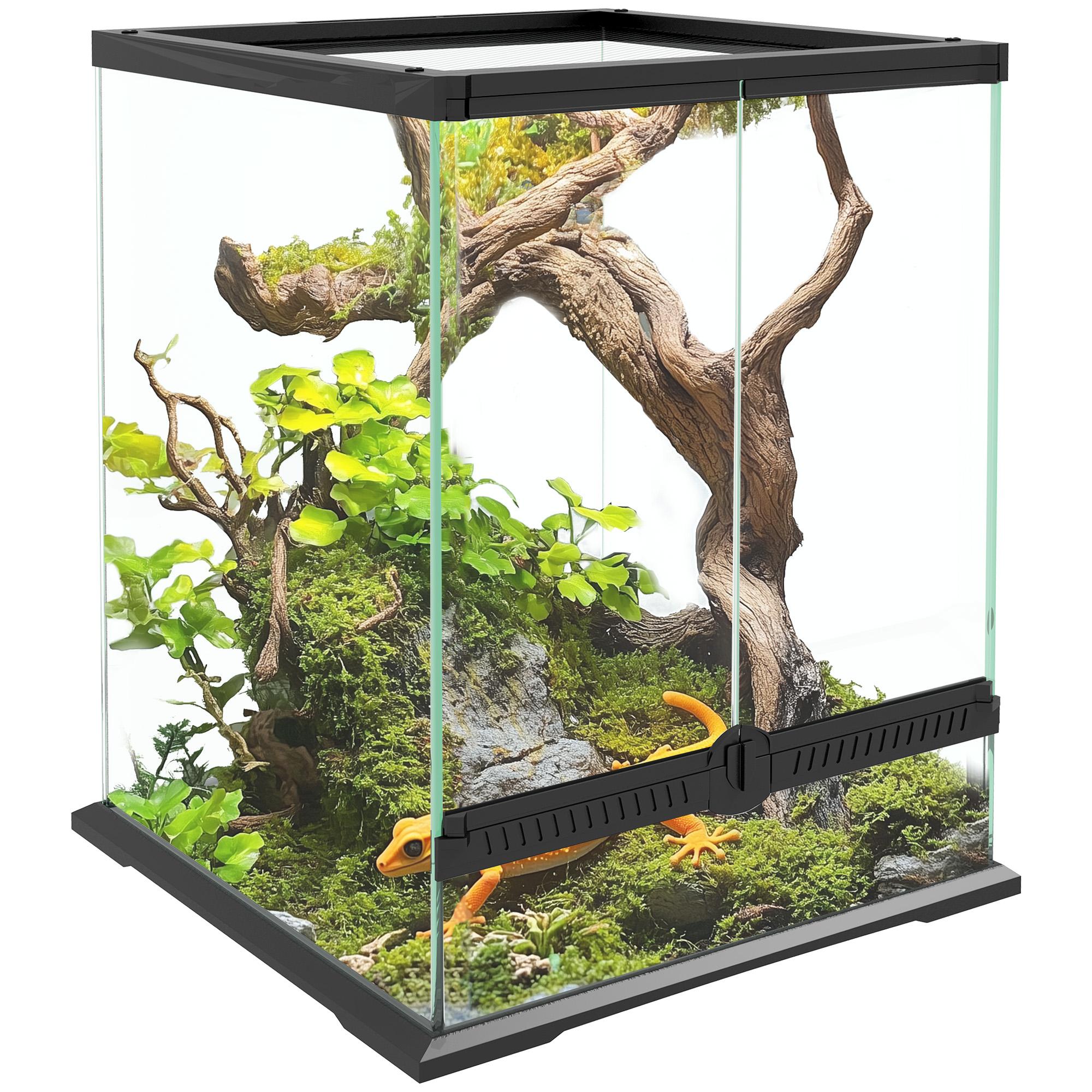 Terrarium, Glass Enclosure, Lockable, Cable Management