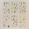 6 pcs/pack Adhesive PVC Plant Flower Sticker Nature Transparent Flower Stickers  Album