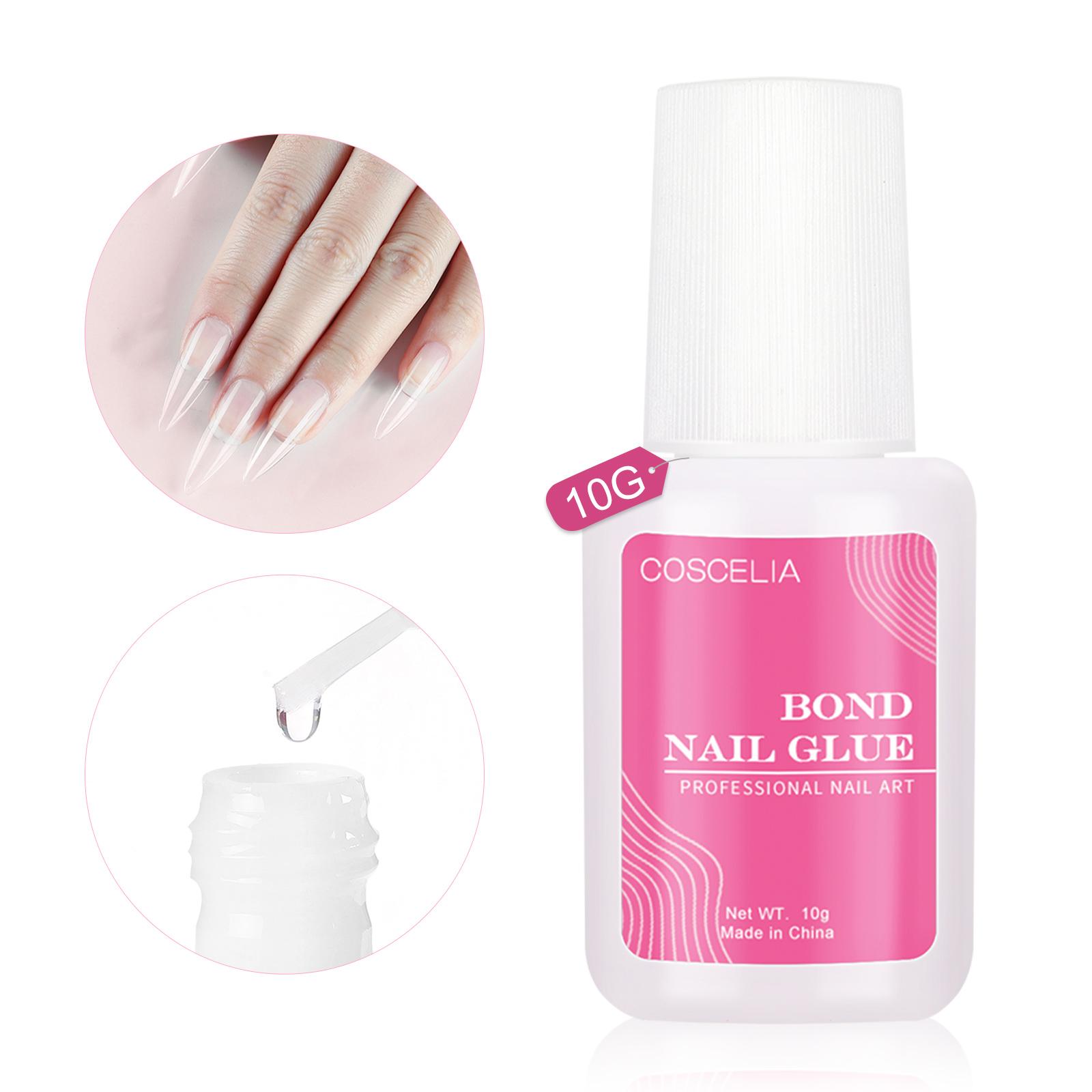 

COSCELIA 10 г 1 шт. Клей для ногтей для наращивания ногтей Маникюрный инструмент для дизайна ногтей для накладных ногтей Накладные кончики ногтей Стразы для ногтей Сильный клейкий клей