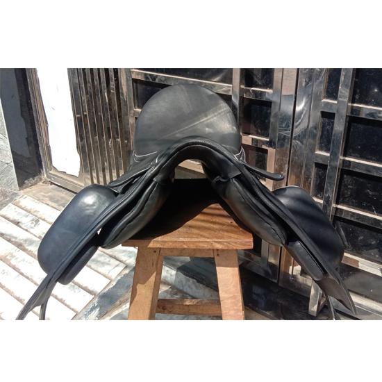 Kožené drezurní monoflap sedlo s vyměnitelnými komorami, Velikost 17", 17.5", 18"