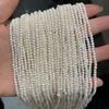 1String, White Natural Freshwater Pearls, Handmade Round Pearl Beads for Jewelry Making DIY Necklaces Crafts, (Beads 2-3mm, Length 36cm)