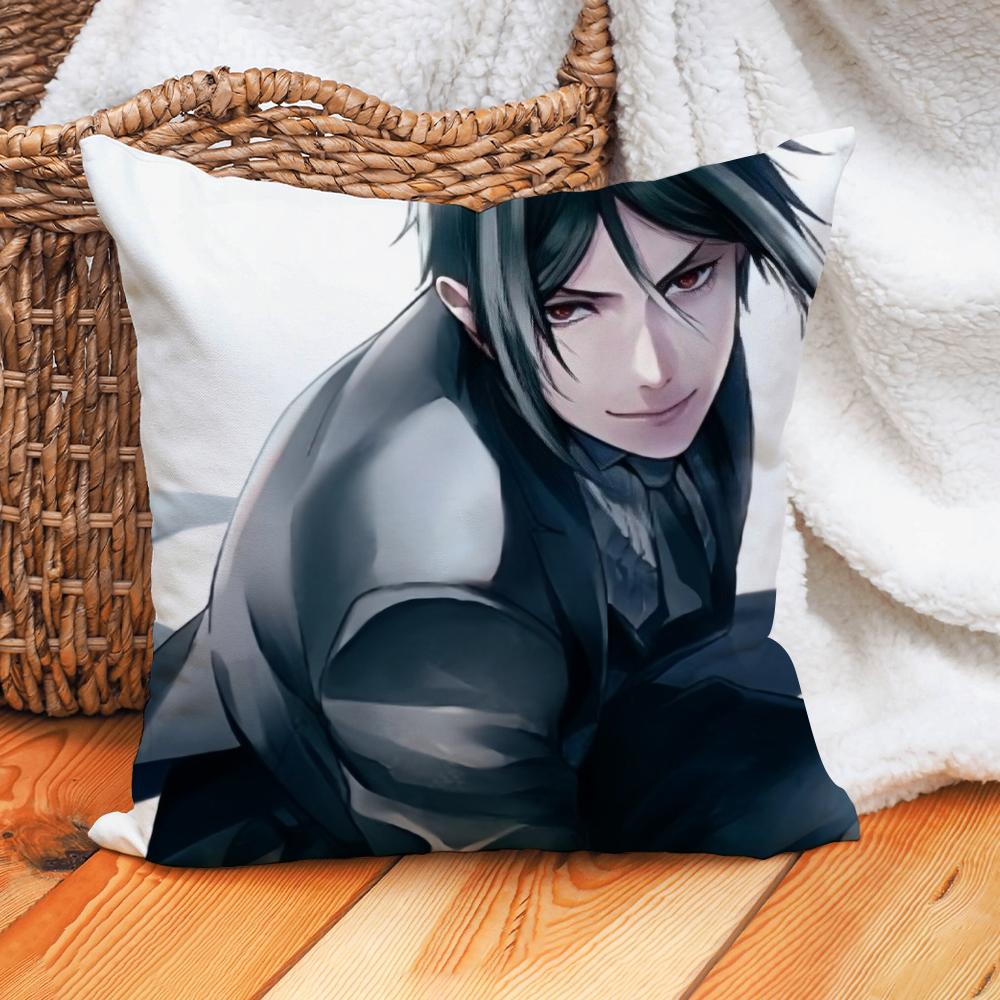 The Book Black Butler Pillow Case Home Decoration Cushion Cover Suitable For Office Sofa Bedroom Car