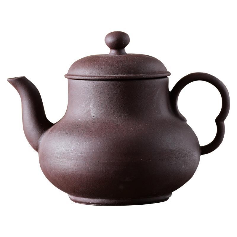 Purple Clay Gongfu Teapot: Handmade Retro Ceramic, High-Grade, Anti-Scald, Ideal for Home Tea Tasting.