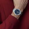 Casio EDIFICE date display solar quartz movement stainless steel strap Japanese and Korean watch 42.5mm men's watch blue dial EFB-105SBD-2A