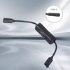 Type C Extension Cable Wire with Power Switching Button, 480Mbps Data 5V3A Charging Cord for LED Light Fan Lamp Black