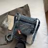 Denim Bag Women's Multi-Layer Crossbody Bag Mobile Phone Bag Shoulder Small Square Bag
