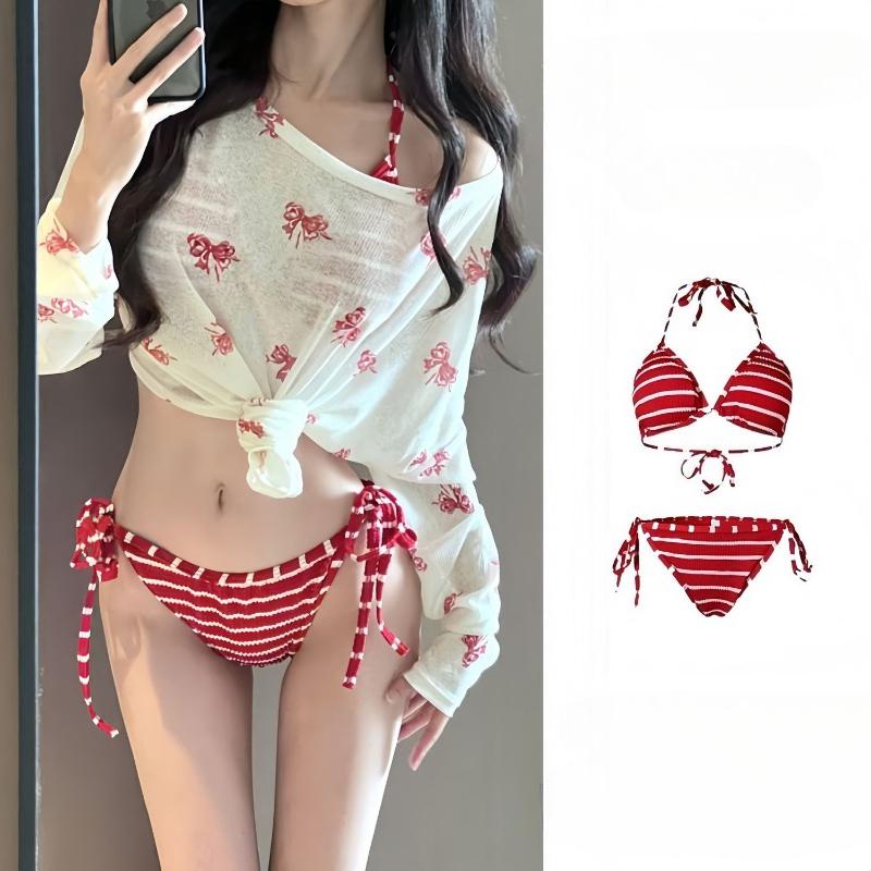 

Sexy Push Up Bikini Set Two Piece Swimsuit High Waisted Halter Monokini Bohemian Holiday Print Women Beach S