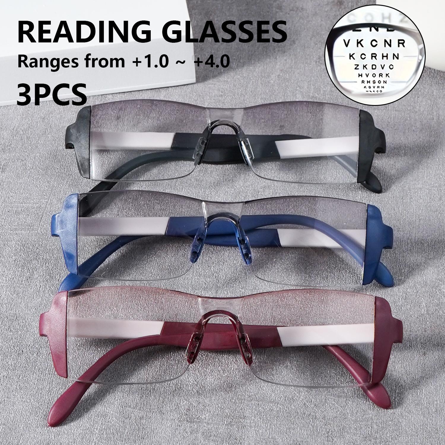 

3pcs Ultra Light Reading Glasses Anti Blue Light Bifocal Glasses Fashionable Reading Glasses LG0123-3pcs-1